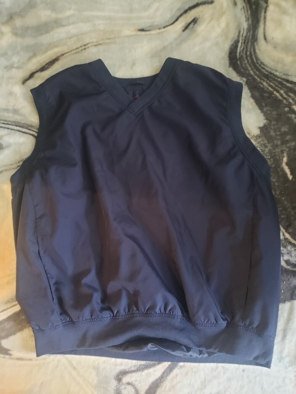 Acuity Navy Sleeveless Sports Windbreaker Polyester Vest W Pockets XXL